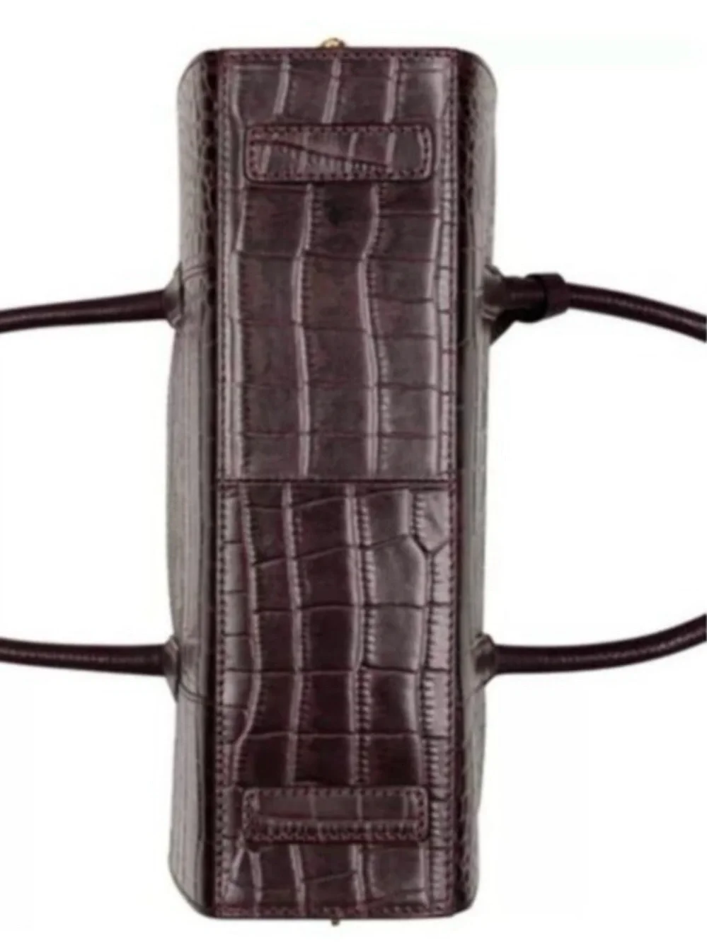 RADLEY LONDON Black Croc-Embossed Satchel with Gold Hardware w/crossbody strap